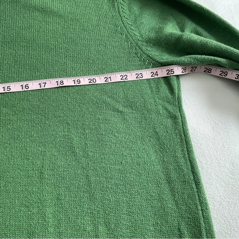 Pendleton Classic Green cotton & cashmere V-Neck Sweater